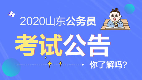 2020年山东省考公告大约什么时间公布？