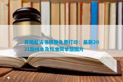 离婚起诉书模板免费打印：最新2021版样本及标准简单版图片